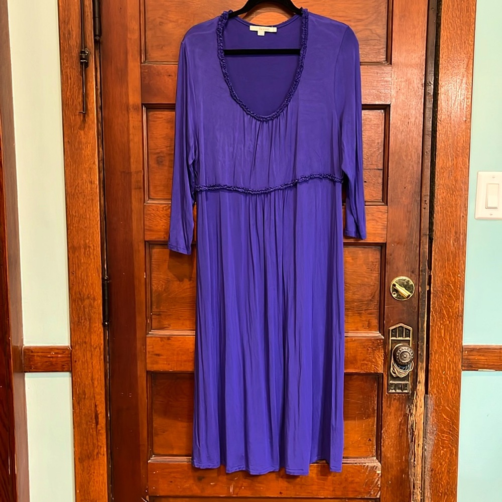 Scoop neck royal blue Boden midi dress